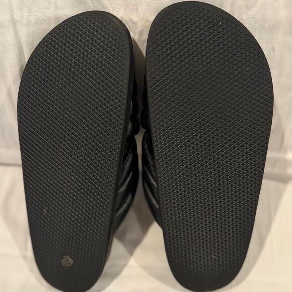 THE BALI TAILOR NWOB Oska Cushioned Leather Criss Cross Slide Sandals Black 7 - Picture 9 of 9